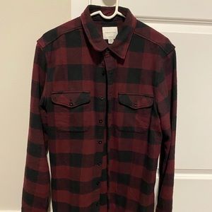 American Eagle Maroon Flannel
